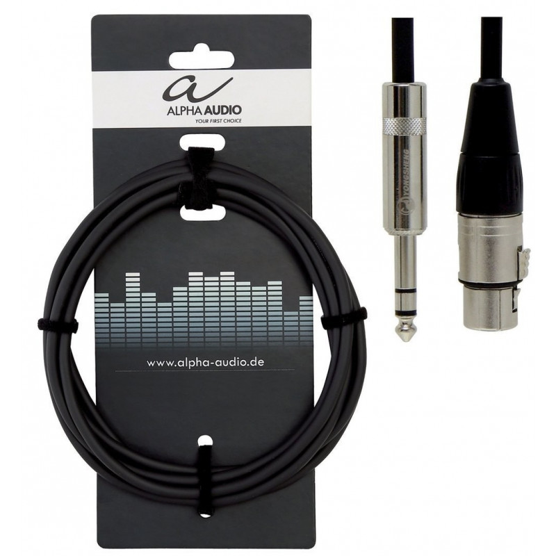 Alpha Audio Pro Line 1x 6,3 mm Stereo - 1x XLR (f) 6m