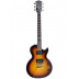 Elektrická kytara typu Les Paul, barva sunburst, vysoký lesk, tělo lípa, krk javor, hmatník palisandr, hardware chrom, menzura 630 mm, nultý pražec 42 mm, snímače H-H s 3polohovým přepínačem.