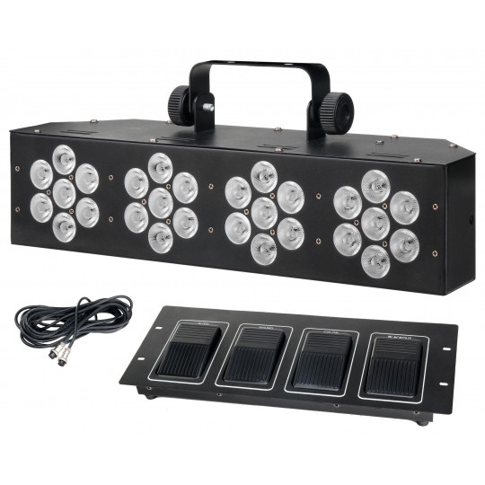 Showlite WW-28X3W LED kompletní systém -  3in1 RGB LED s nožním spínačem