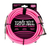 Ernie Ball 25FT STRGHT/ANGLE BRAIDED NEON PINK CABL