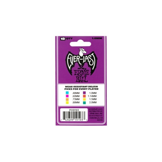 Ernie Ball Everlast Picks Purple 1.0mm