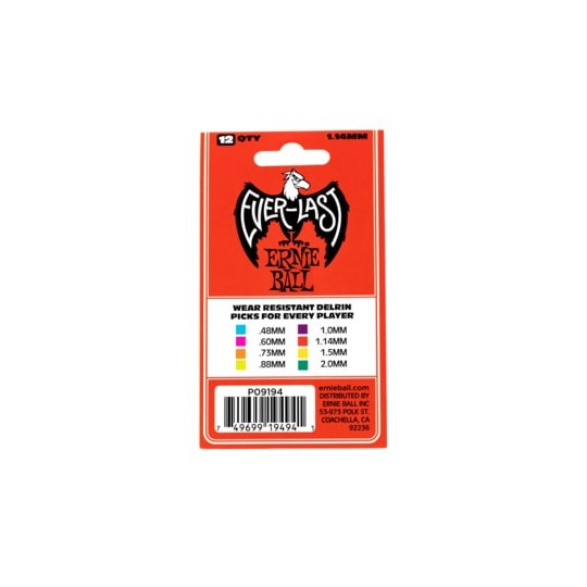 Ernie Ball Everlast Picks Red 1.14mm