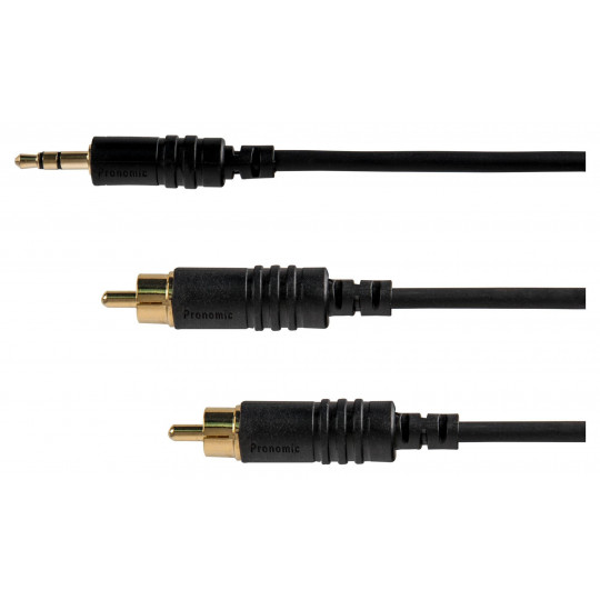 Pronomic Stage J3RC-3m audio kabel 3,5mm stereo jack / cinch 3m černý