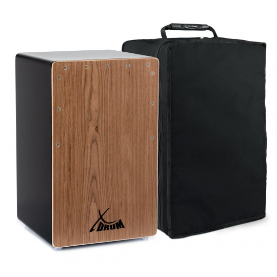 XDrum Cajon Primero Bass Port Black/Walnut s obalem