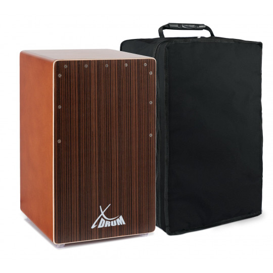 XDrum Cajon Primero Bass Port Cocoa Brown / Ebony s obalem