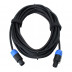 Reproduktorový kabel s kvalitními konektory 2x speakon a stíněním, o délce 10 m v černé barvě včetně stahovací pásky, průřez jádra 2x 2,5 mm²