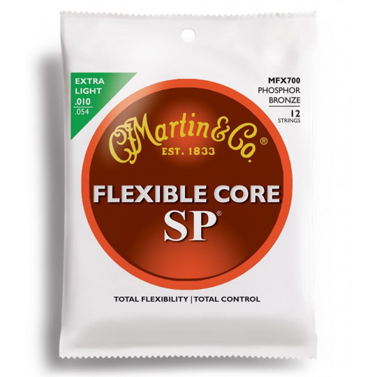 MARTIN SP Flexible Core 92/8 Phosphor Bronze Custom Light 12-String