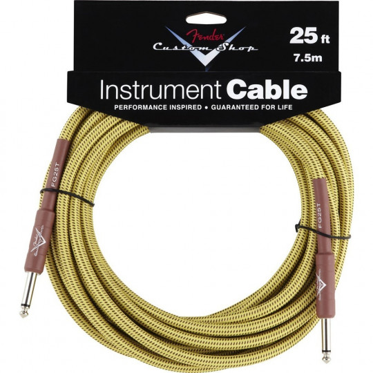 Fender Custom Shop Cable 25 Tweed nástrojový kabel 7,5 m