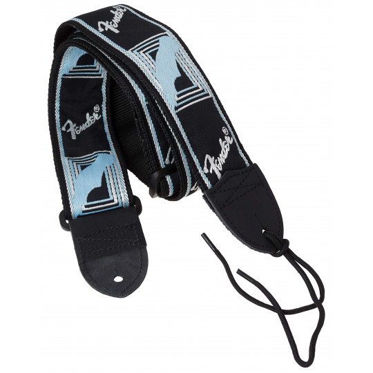 Fender Strap, Black/Light Grey/Blue kytarový řemen