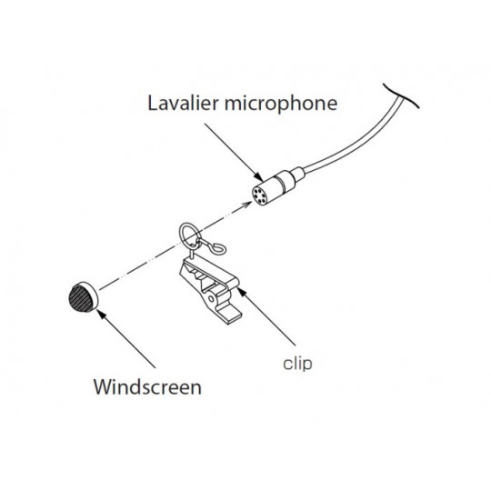 Tascam TM-10LB elektretový kondenzátorový lavalier mikrofon