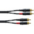Stereo kabel, 2x cinch RCA - 2x cinch RCA, délka 1,5 metru