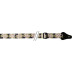 Vysoce-kvalitní nylonový pás pro ukulele se vzorem ve stylu "White Hibiscus", který je délkově nastavitelný (78-137 cm) pro maximální flexibilitu a vybavený koženými koncovkami pro lepší stabilitu a ochranu nástroje. Šířka: 3,7 cm.