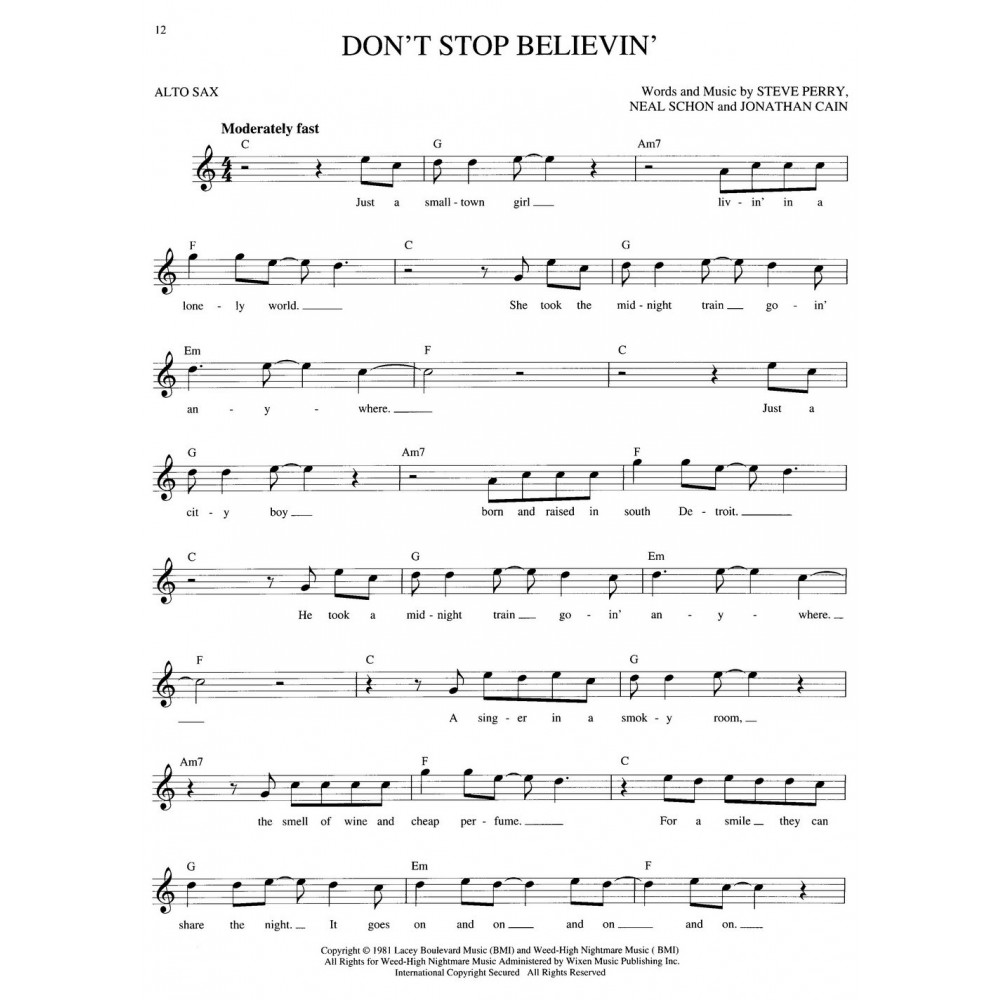 EASY POP MELODIES for Alto Sax / 50 populární hitů pro altový saxofon