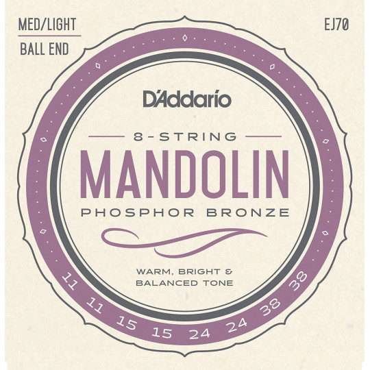 D&#039;addario EJ70 Phosphor Bronze Mandolin Strings
