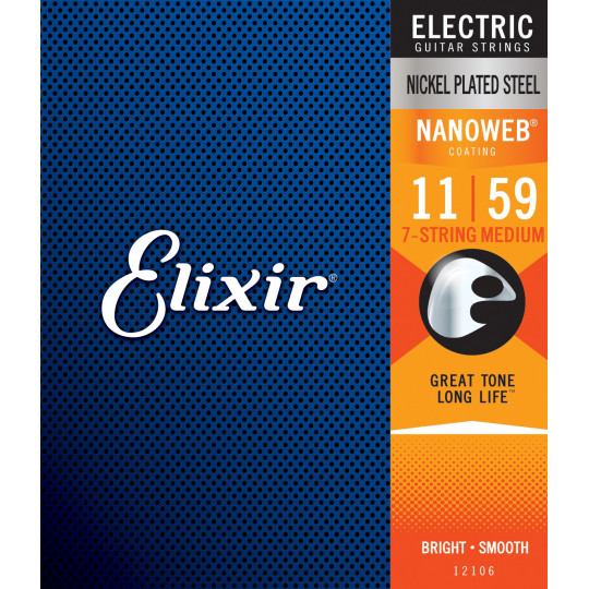 ELIXIR struny pro 7-strunnou elektrickou kytaru 11-59