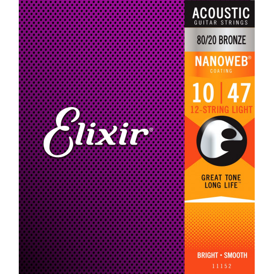 ELIXIR Bronze  struny pro 12-strunnou ak. kytaru .010
