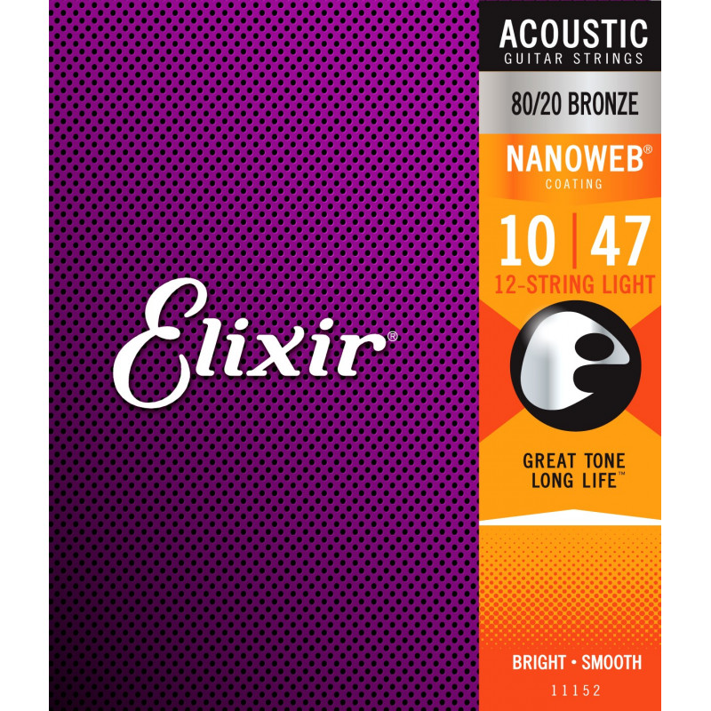 ELIXIR Bronze  struny pro 12-strunnou ak. kytaru .010