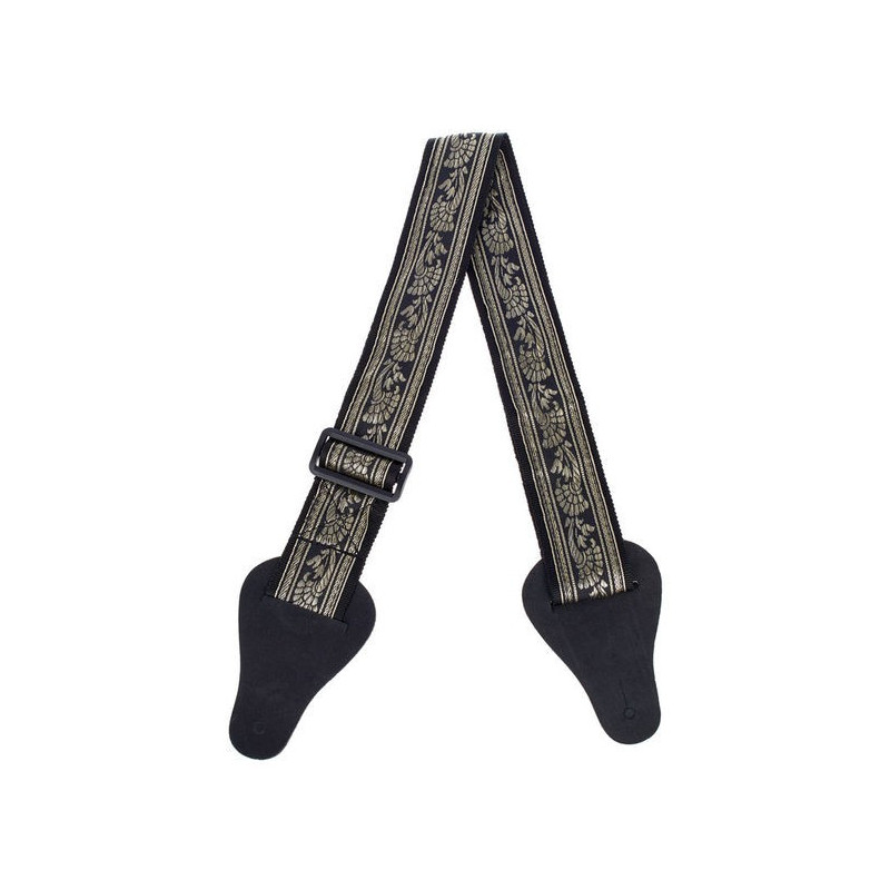 AW kytarový řemen Black & Gold AW kytarový řemen Black & Gold
