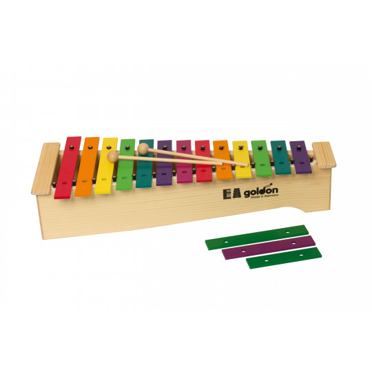 Goldon altový metalofon v barvách Boomwhackers 13 + 3 kameny