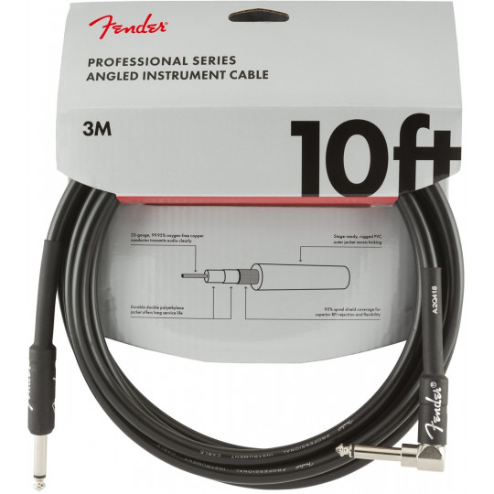 Fender Professional series instrument cable angled 10ft