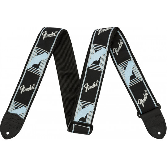 Fender Strap, Black/Light Grey/Blue kytarový řemen