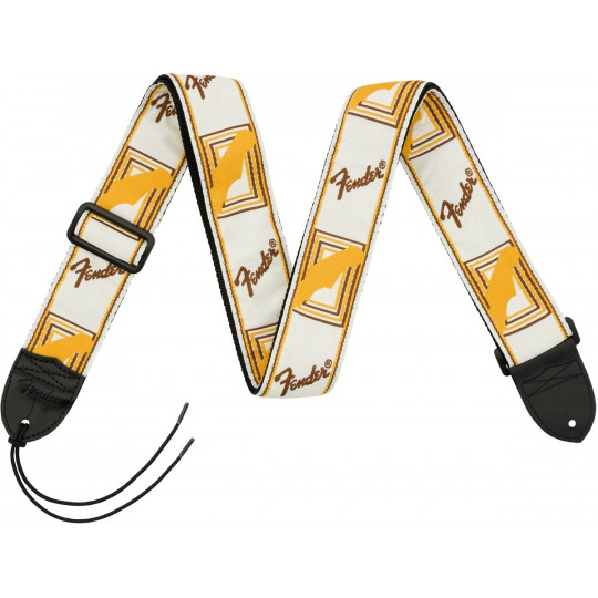 FENDER Monogramm Strap - white, yellow, brown