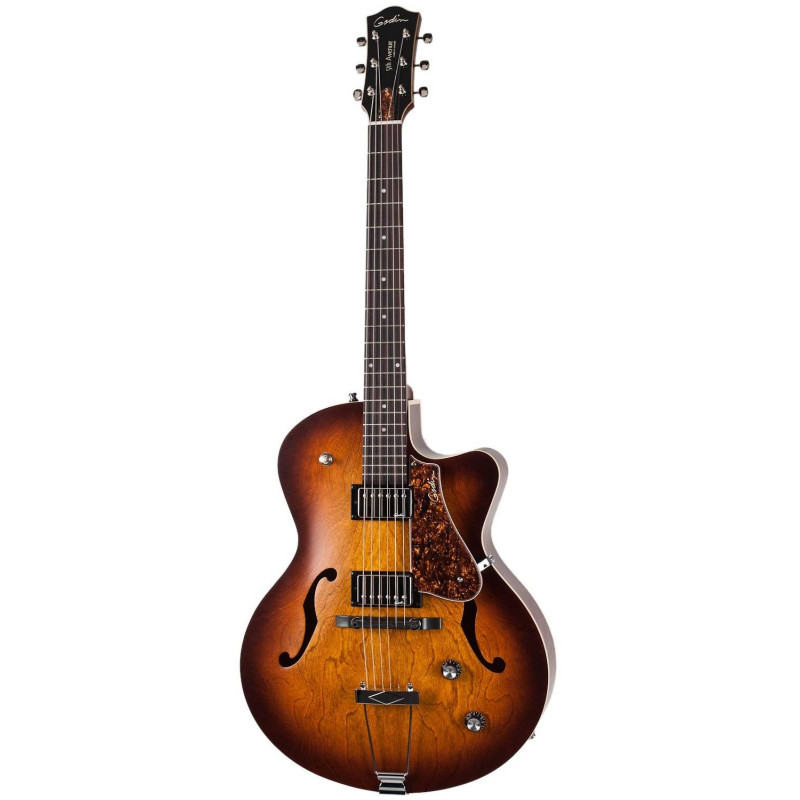 Godin 5th Avenue CW Kingpin II HB Cognac Burst