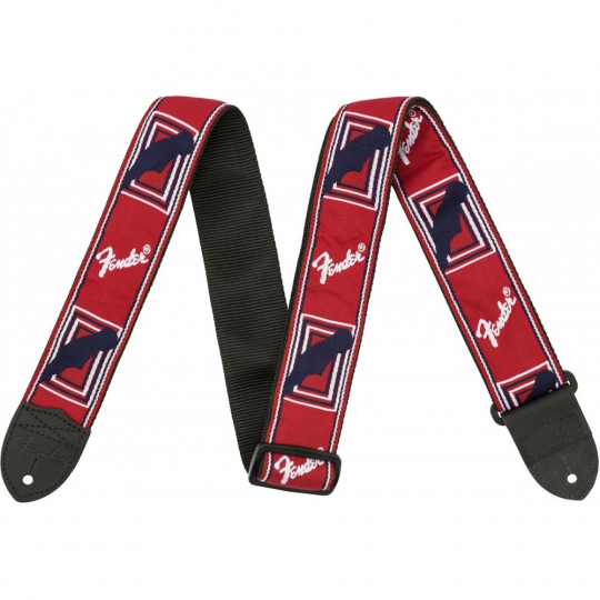 FENDER Monogramm Strap - Red, White, Blue