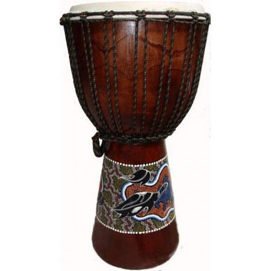 Etno djembe malované, výška 50 cm