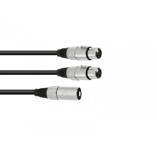 Kabel AC-18 XLR samec - 2x XLR samice, 1,5 m