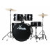 Velikost 22", 10", 12", 14", 14" Snare kompletní bicí souprava, ideální pro začátečníky, stylový hardware v černé barvě, včetně paliček 5B a lekcí bicích zdarma s DVD.