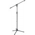 Mikrofonní stojan pevné hliníkové konstrukce s nastavitelnou výškou 104,5 - 168 cm. Délka ramene 78 cm, hmotnost 3,2 kg, rádius základny 34 cm.