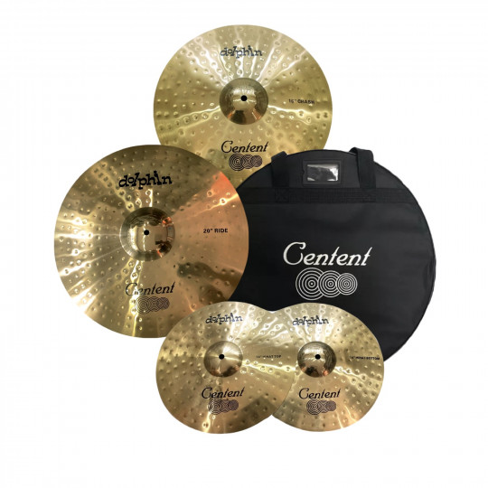 Centent Dolphin Cymbal Set 14&quot;, 16&quot;, 20&quot;, bag