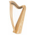 Keltská harfa s 22 strunami laděná v C dur vyrobená z jasanového dřeva, včetně transportní tašky a 2 ladicích klíčů, výška 83,5 cm.