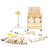 Goldon sada perkusních nástrojů v dřevěném vozíku 1