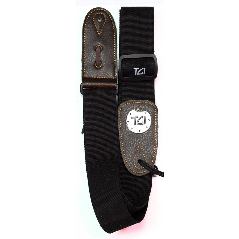TGI TGS1303BK Black popruh na kytaru tkaný TGI TGS1303BK Black popruh na kytaru tkaný