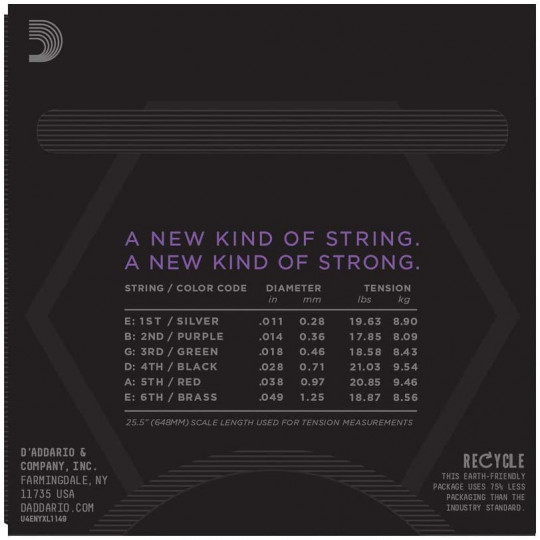 D'Addario NYXL1149 struny pro el. kytaru 11'