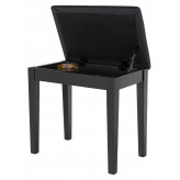 Proline klavírní stolička s úložným prostorem Model S černá matná