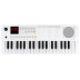 Mini klávesy / midi kontrolér, 37 kláves, 100 zvuků a rytmů, polyfonie 32 hlasů, napájení USB-C nebo baterie.