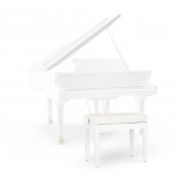 Proline klavírní stolička Model P bílá lesklá