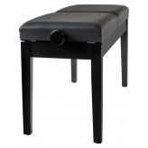 Proline klavírní stolička dvojitá černá lesklá