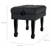 Proline klavírní stolička model W černý lesk