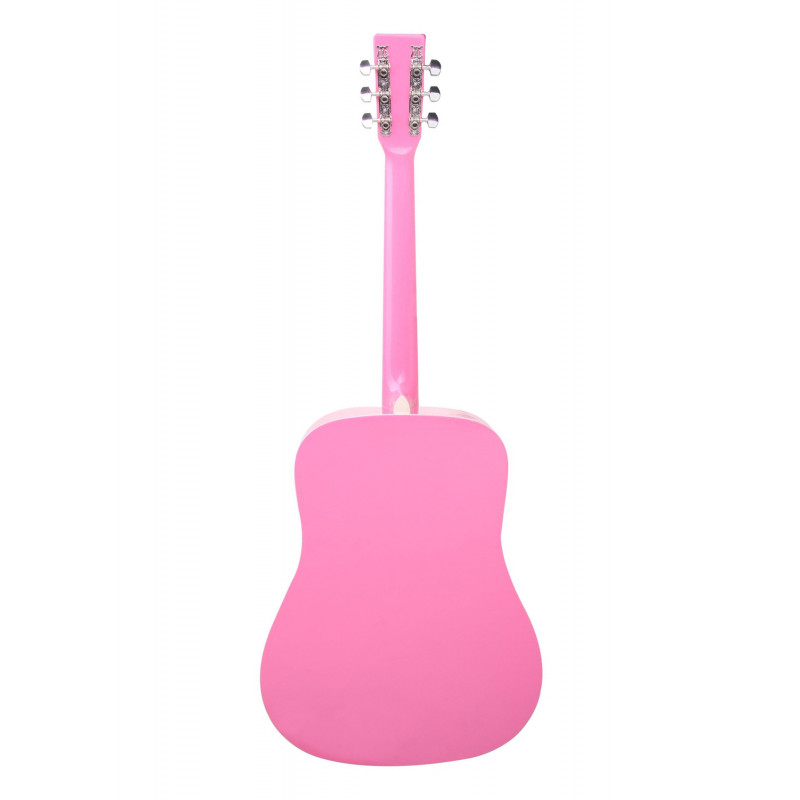 Guitarra Acústica Western Classic Cantabile WS-10PK - Estilo Dreadnought, Cuerdas De Acero, Tapa De Tilo, Diapasón De Arce, Color Rosa, Ideal Para Principiantes Y Avanzados