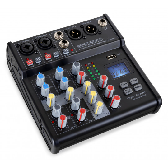 Pronomic B-403 mini mixpult s Bluetooth s USB rekordérem